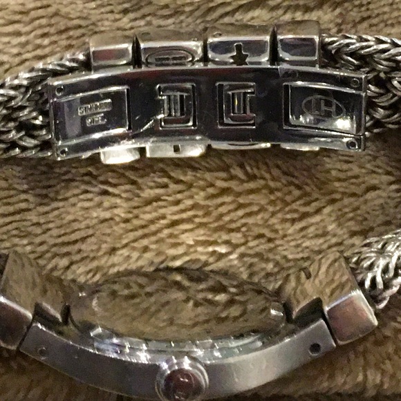 LOIS HILL Scroll Face Sterling Silver Bracelet Watch - Picture 11 of 13
